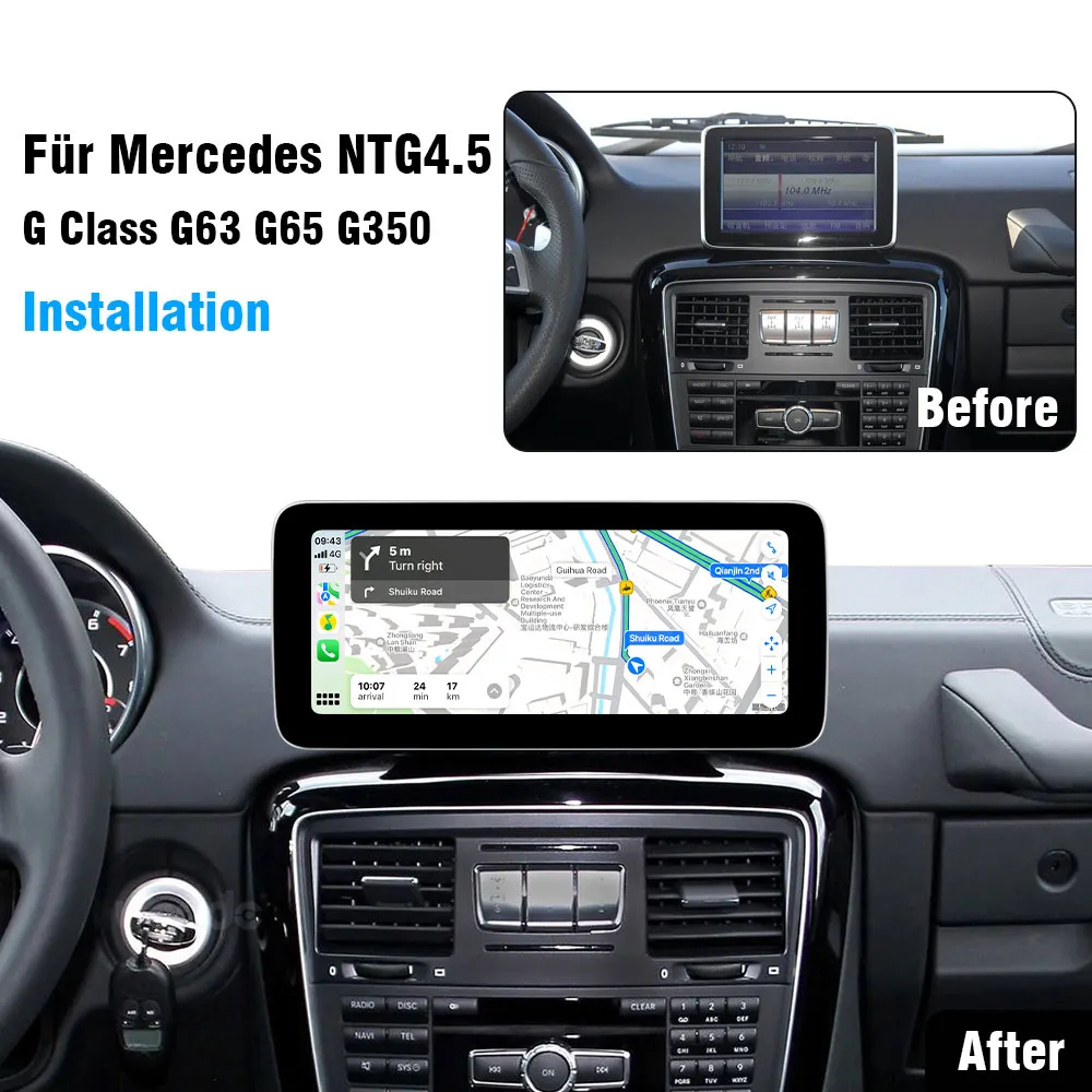 Ugode Mercedes Benz G Class G63 G65 G350 G500 2012-2018 year Apple CarPlay Android Auto Display Monitor Upgrade Autoradio Stereo