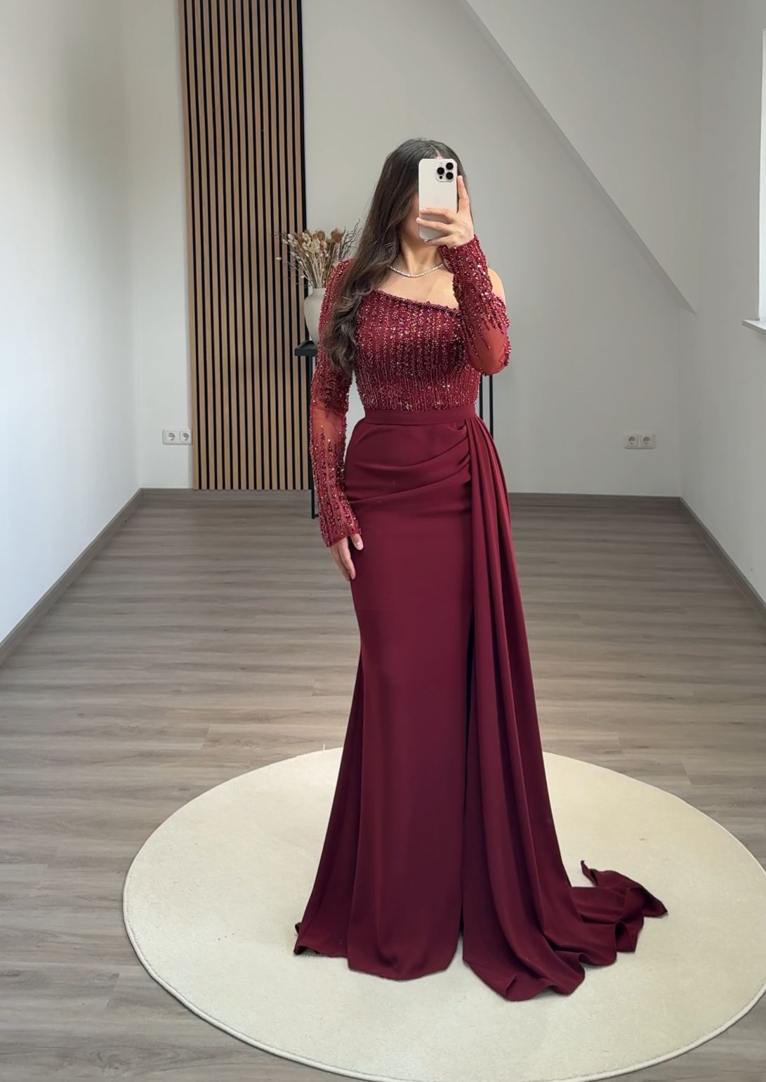 green emerald velvet dress Modest Vintage Style Empire Waist Long Sleeves Lace Dress Formal Evening Gown Prom Dress X027 Size 16 / White