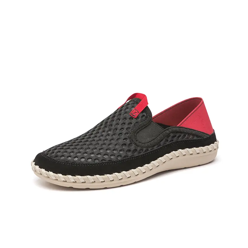Men's Hand Stitching Mesh Breathable Comfortable Slip-On Shoes | ARKGET