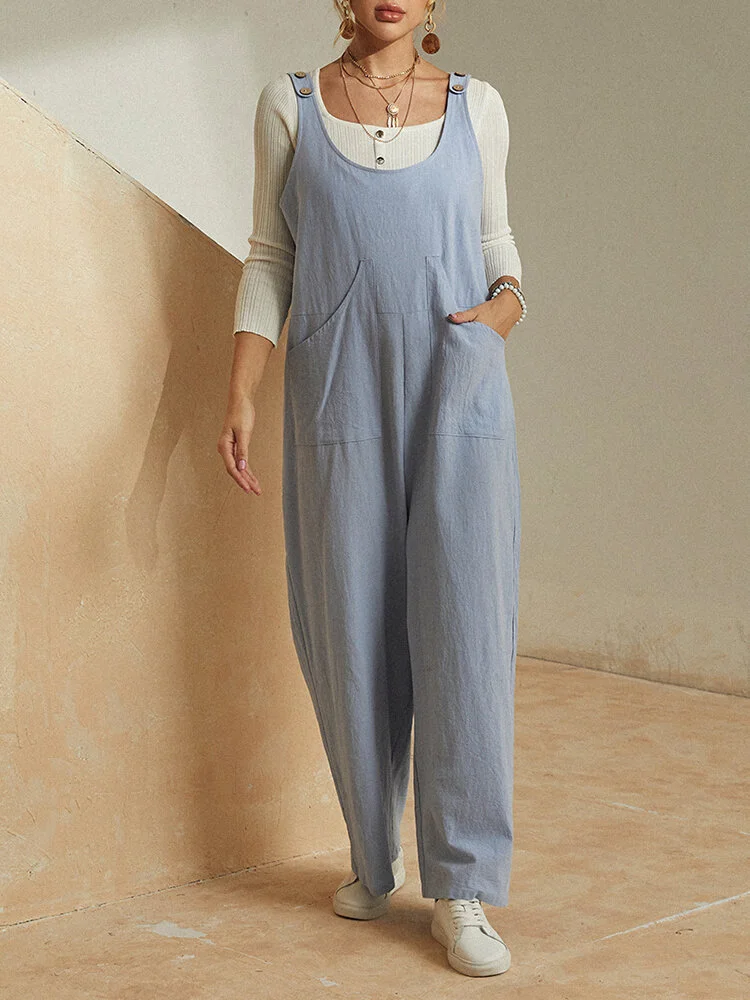 Loose Fit Wide Leg Jumpsuit
