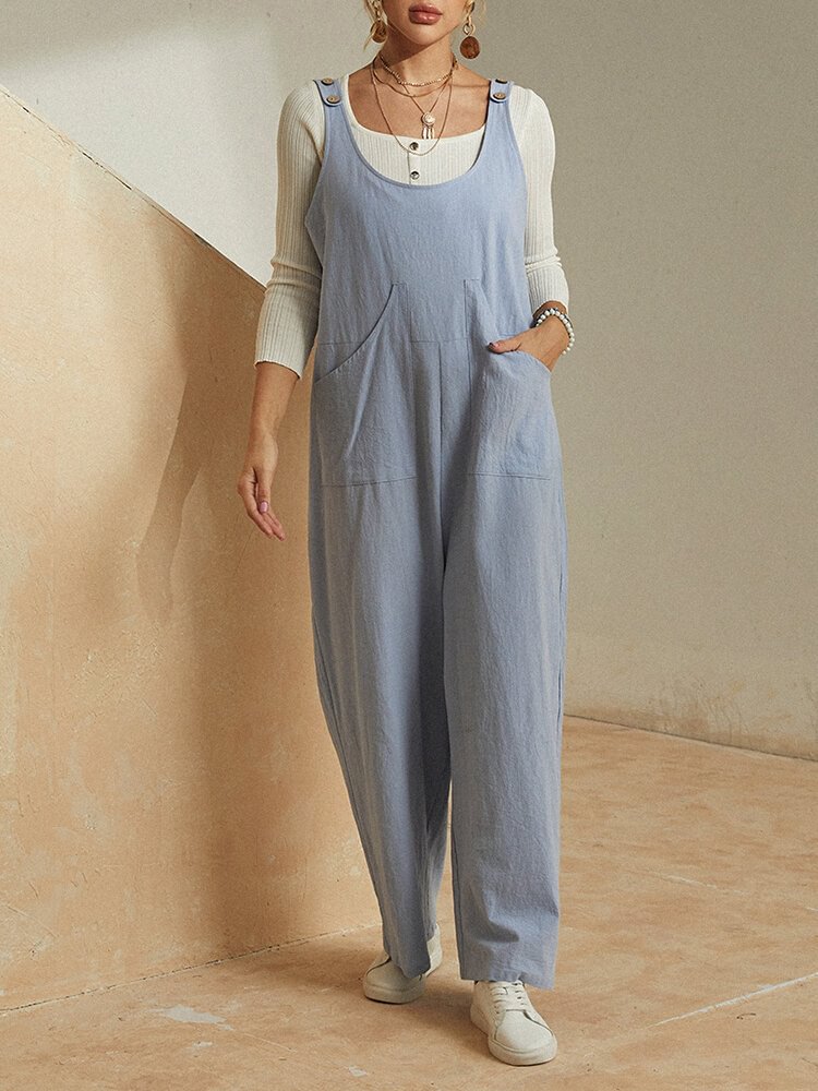Loose Fit Wide Leg Jumpsuit