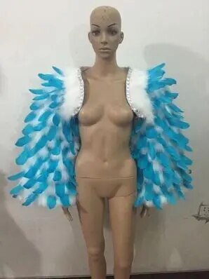 VCshoes Carnival Feather Headwear For Girls Party Dancing Performance Female Clothes Bow Hair Headdress Dance Feather Headpiece Costume