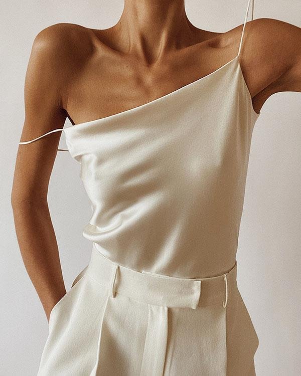 Sexy Spaghetti Strap Satin Camis&Vests - Chicaggo