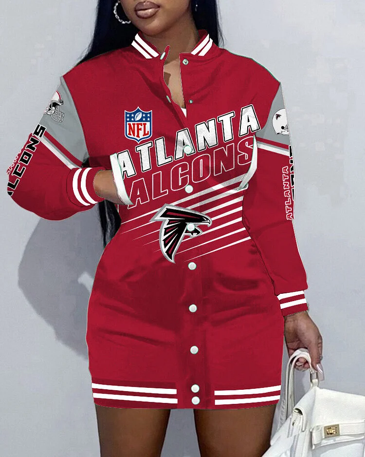 Atlanta Falcons
Limited Edition Button Down Long Sleeve Jacket Dress