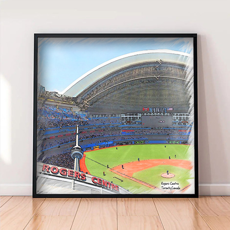 Rogers Centre Baseball Stadium Print, Toronto Blue Jays Baseball