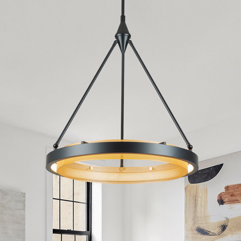 Modern Minimalist Dimmable LED Iron Circular Pendant Light