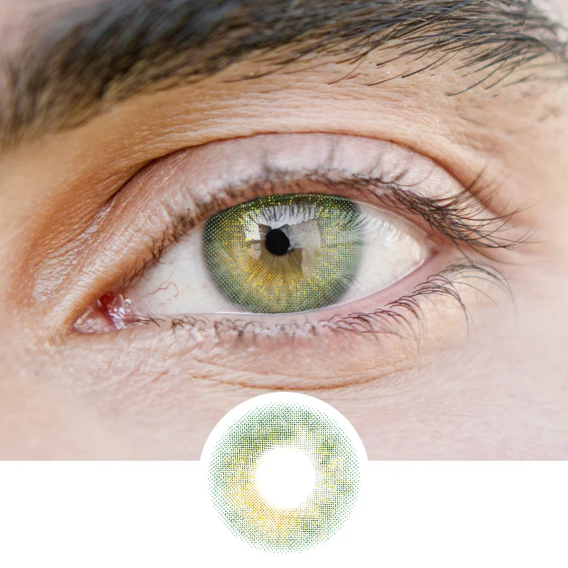 Men' Diamond tear green(12 months) contact lenses