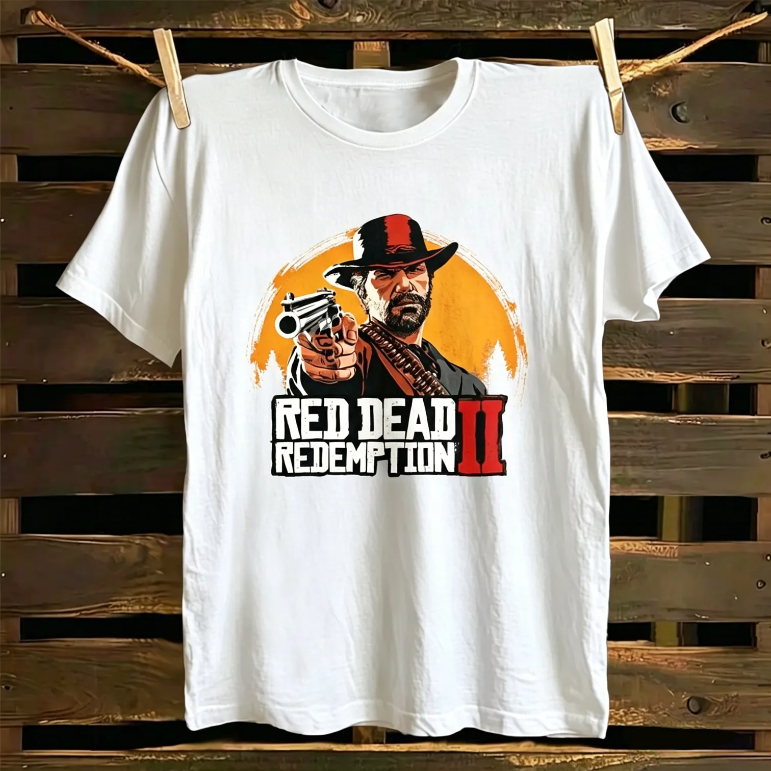 Western Style Gaming Graphic Cowboy T-Shirt
