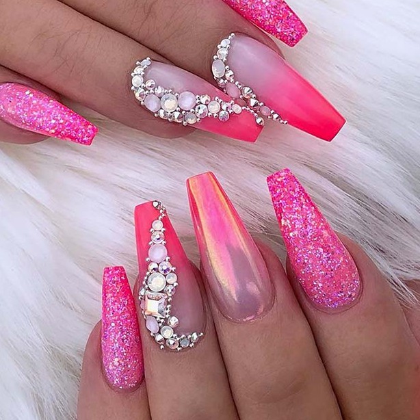  Pink Ombre Nails