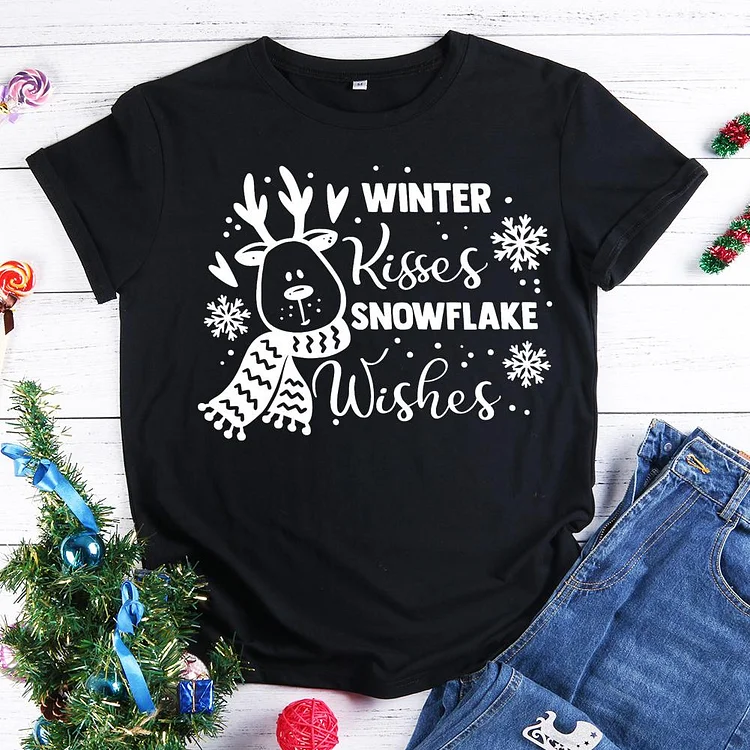 Winter kisses snowflake T-Shirt Tee -601408