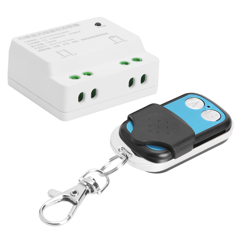 AC 85-250V 1kW 433MHz Remote Switch Metal AB Button Transmitter Receiver, 501 Original
AC 85-250V 1kW 433MHz Remote Switch Metal AB Button Transmitter Receiver, 501 Original