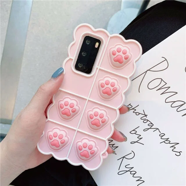Android Vivo Relive Stress Bounce Bubble Cute Cat Paws Phone Case BE099
