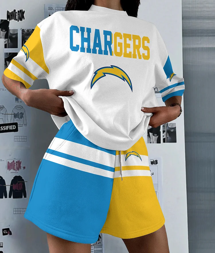 Los Angeles Chargers  Limited Edition Top And Shorts Two-Piece Suits