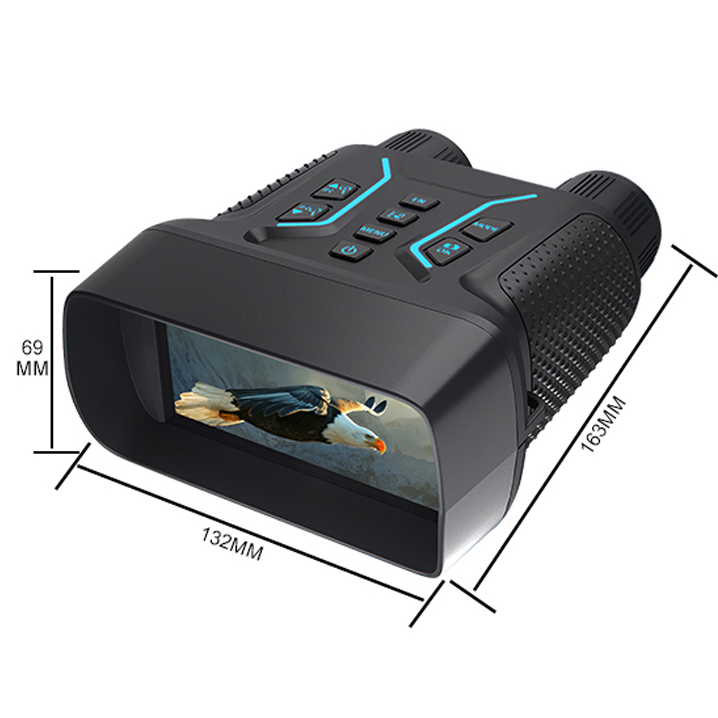 BekinTek Full Color 4K Night Vision Binoculars Rechargeable Digital Telescope Infrared Night View NVG Goggles 400m Full Dark Observing Starlight Sensor 7x IR 8x Zoom 4.5 Inches Large HD Screen 4K Video 36M Photo 4 Color Effect Support 360P ENV 9