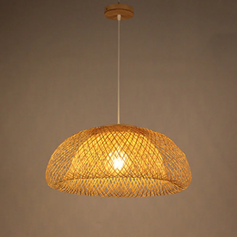 Creative Bamboo Hanging Light Woven Pendant Lamp