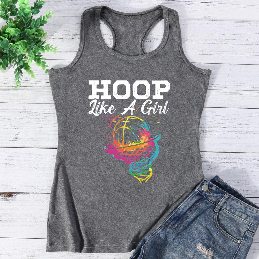 Basketball Girl Hoop Junkie Sport Lover Basketball Vest Top-Guru-buzz
