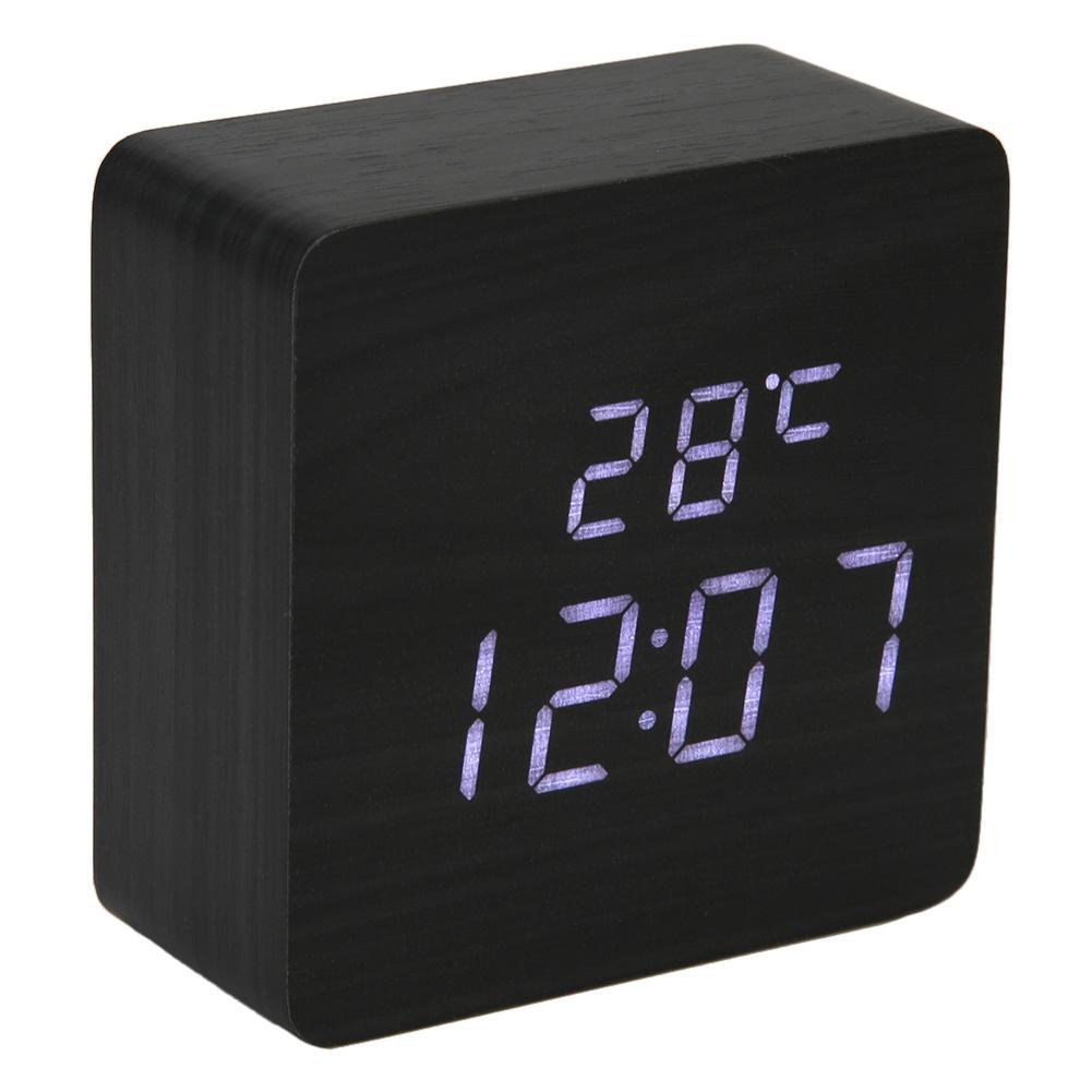 Square Smart Sound Control Alarm Clock Electronic LED Snooze Table Clock, Black, 501 Original
Square Smart Sound Control Alarm Clock Electronic LED Snooze Table Clock, Black, 501 Original