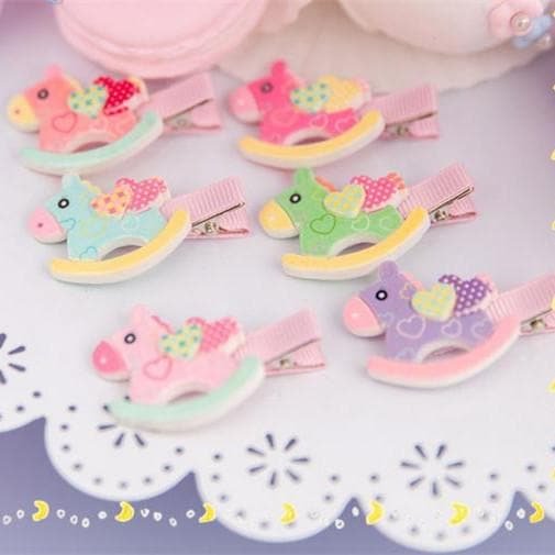 6 Colors Cutie Horse Hair Clip SP153783