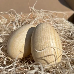 pornhint Pornhint 2 pcs Wooden Egg Shaker for Baby Sensory Toy Instruments Wooden Egg Rattle Montessori Musical Instruments Wood Baby Shaker Egg