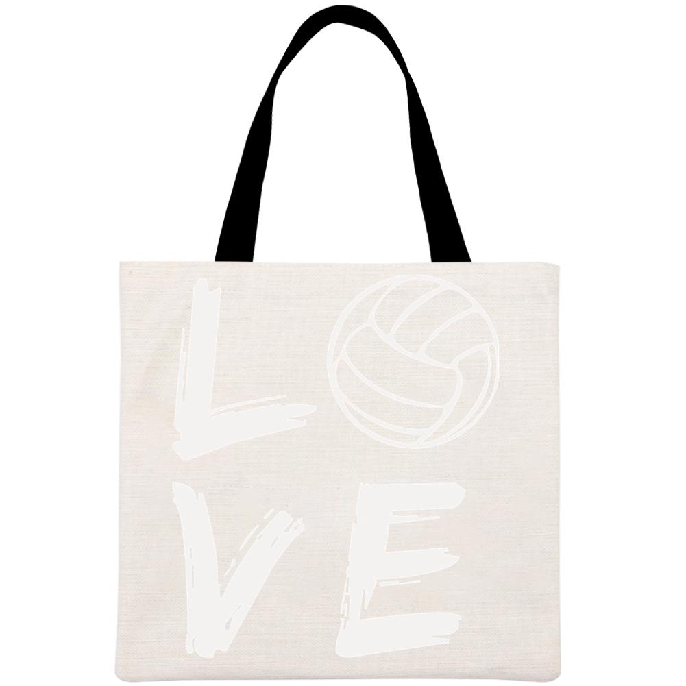 Love Volleyball Classic Printed Linen Bag-Guru-buzz