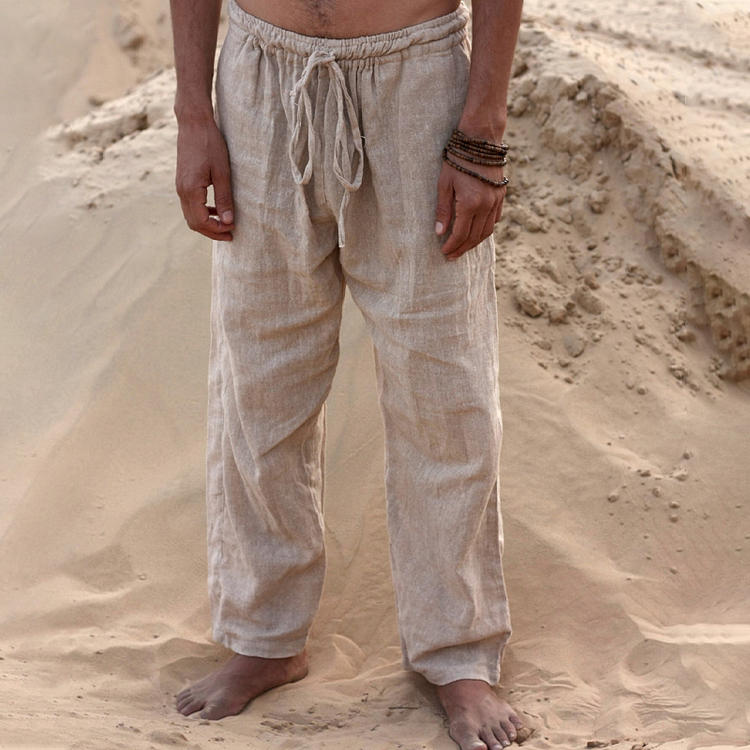 Home Yog Linen Wide Leg Pants
