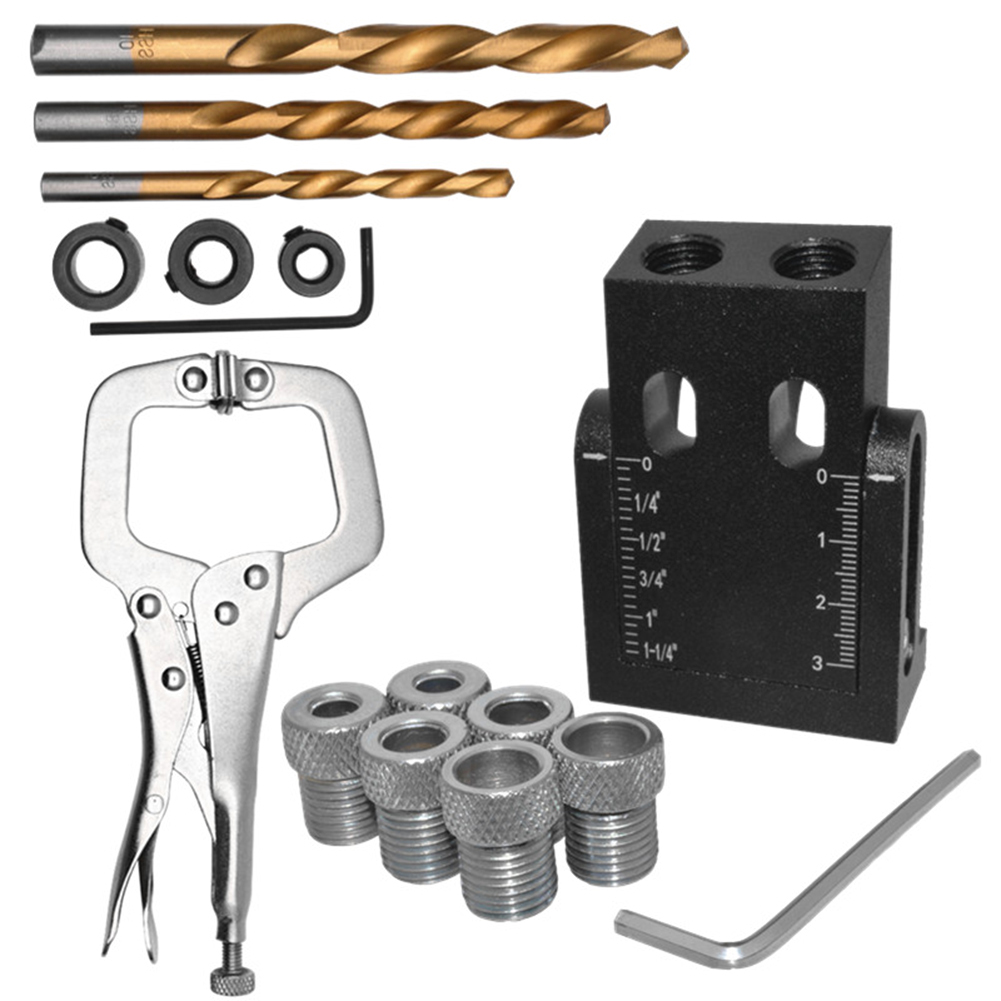 16pcs Pocket Hole Jig Kit 15 Degree Angle Oblique Punching Hole Locator, 501 Original
16pcs Pocket Hole Jig Kit 15 Degree Angle Oblique Punching Hole Locator, 501 Original