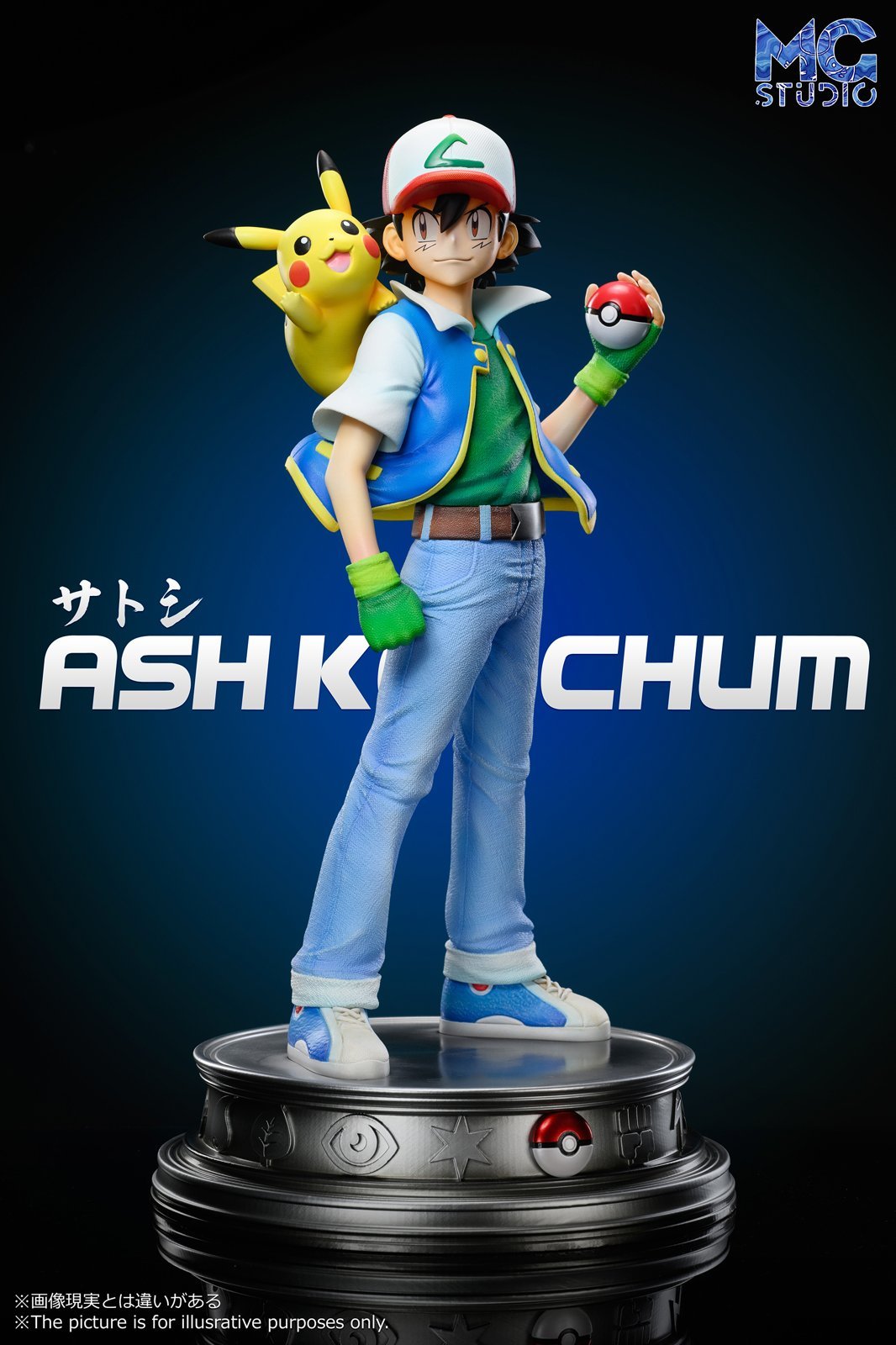 1/20 & 1/8 & 1/4 Scale World Zukan Ash Ketchum & Pikachu