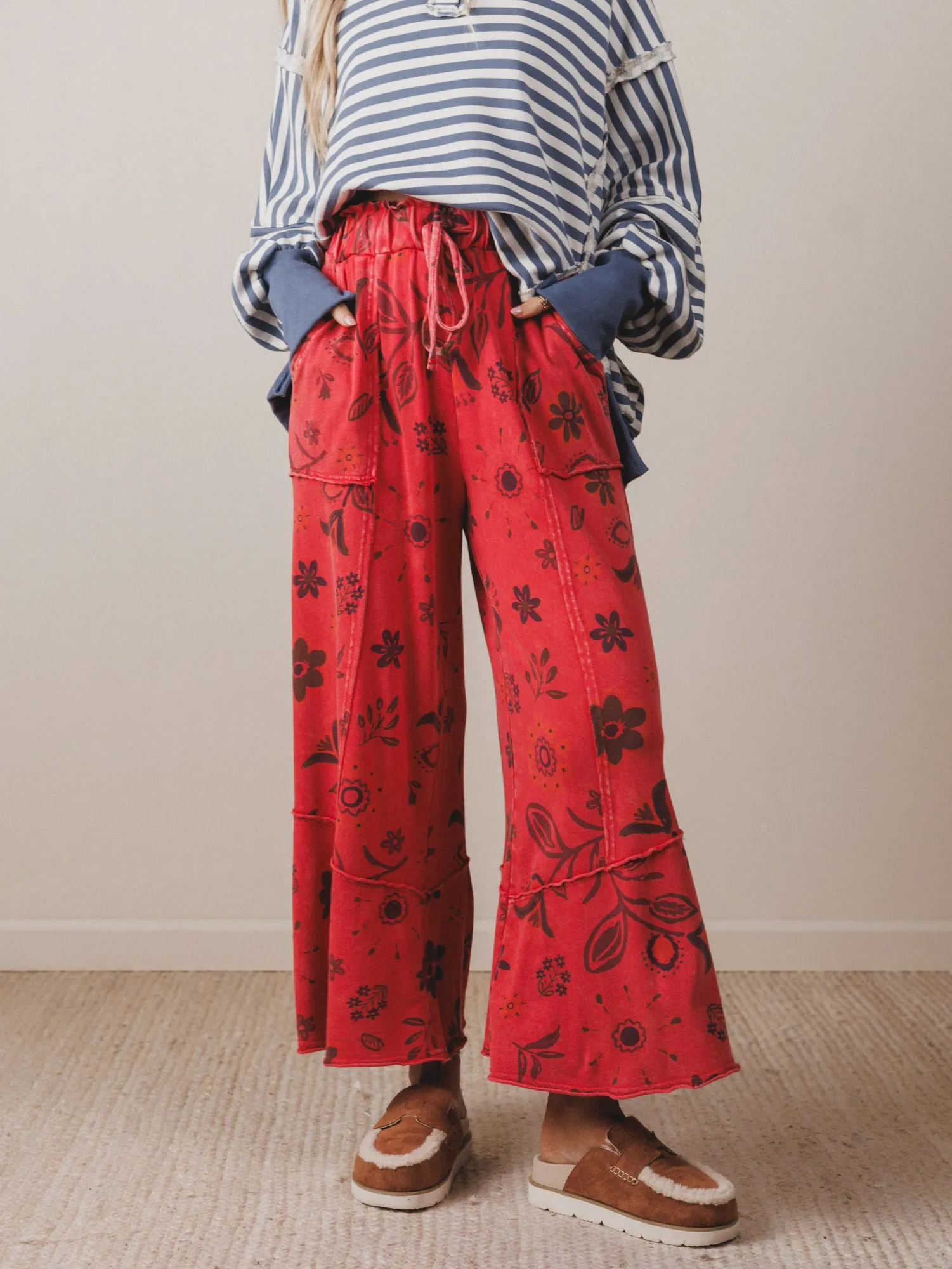 Groove Garden Pants - Red