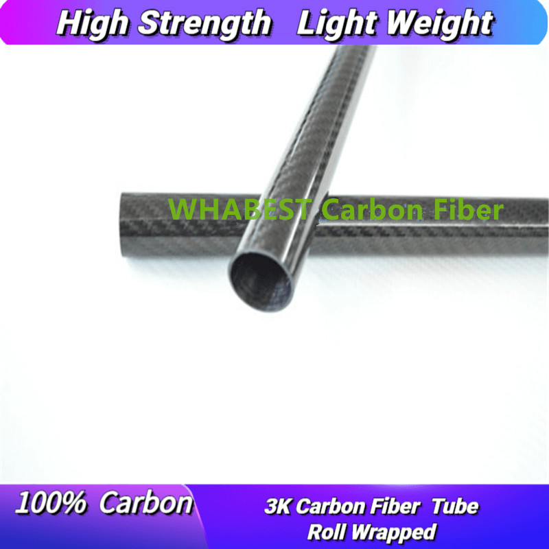 OD 13mm X ID 11mm X 1000MM 100% Roll Wrapped Carbon Fiber Tube 3K /Tubing 13*11 3K Twill Glossy Thickness 1.0mm