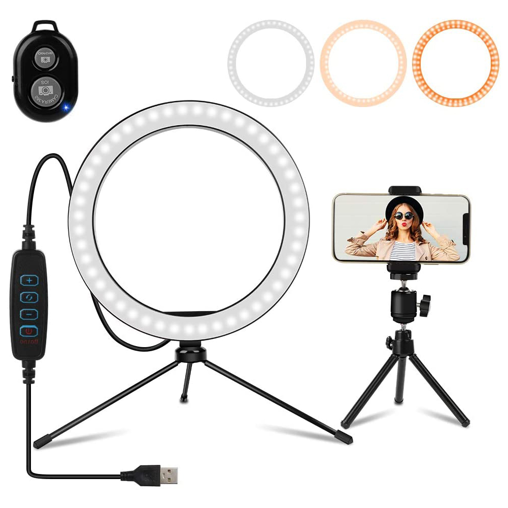 Dimmable LED Selfie Ring Light Photography Lighting Makeup Lamp with Tripod, 501 Original
Dimmable LED Selfie Ring Light Photography Lighting Makeup Lamp with Tripod, 501 Original