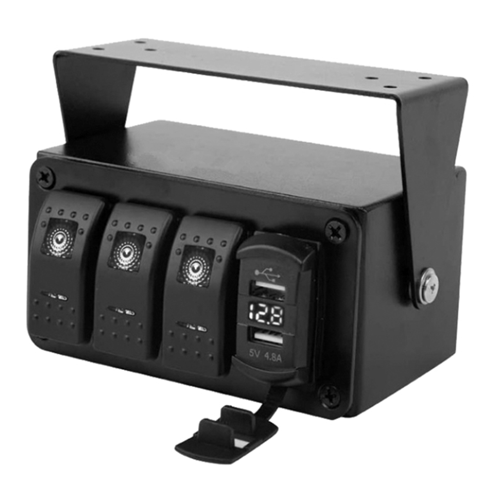 Car Boat 3 Gang Rocker Switch Box with 4.8A Dual USB Charger Voltmeter, 501 Original
Car Boat 3 Gang Rocker Switch Box with 4.8A Dual USB Charger Voltmeter, 501 Original