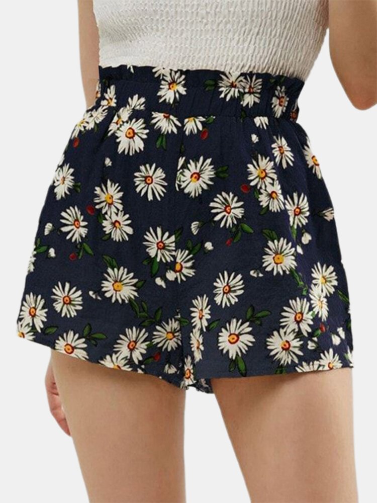 Bohemia Sunflower Print Short For Women