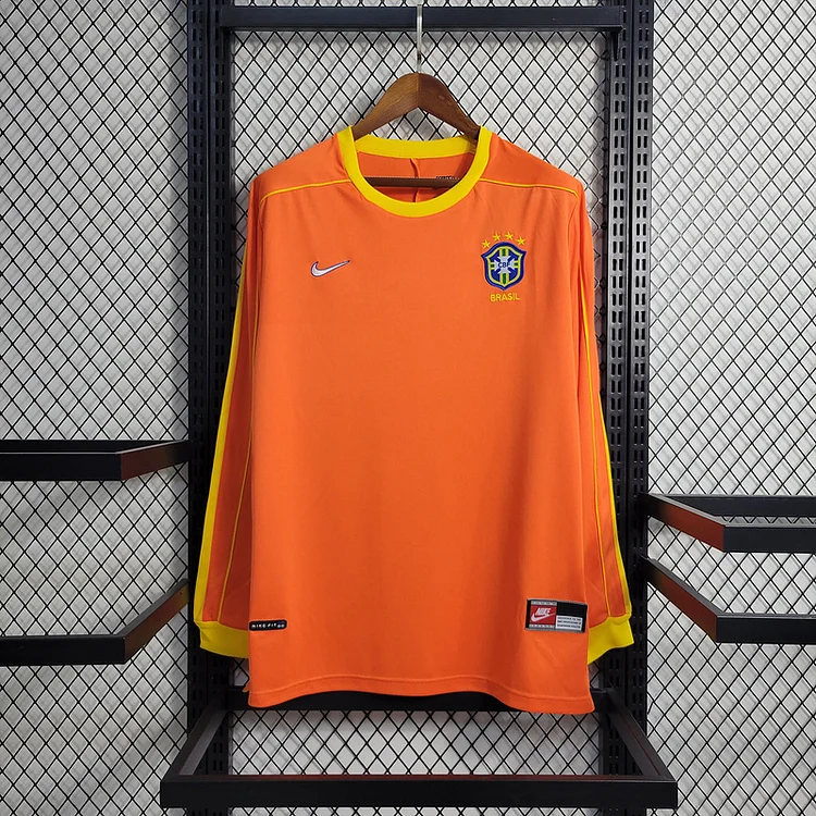 Retro Long Sleeve 1998 Brazil Goalkeeper   Football jersey retro