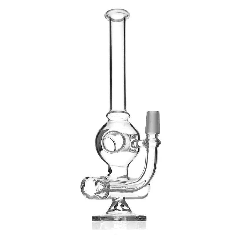 8" Height Inline Perc to Donut Perc Vapor Glass Rig