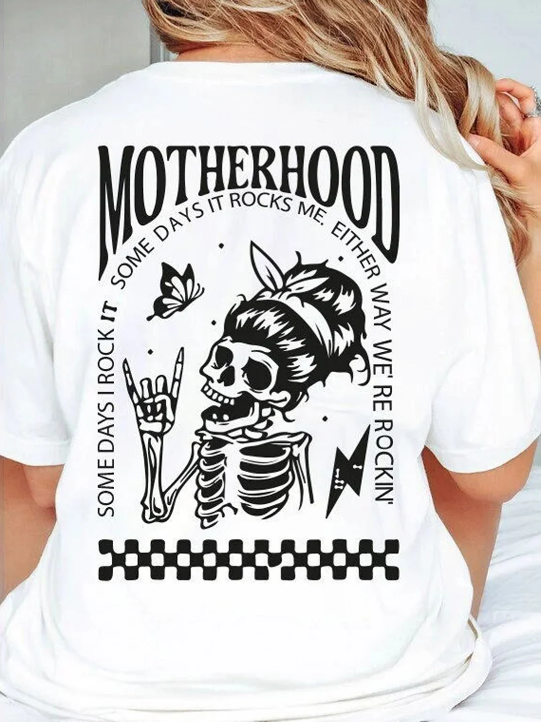 Motherhood Sometimes I Rock It Sometimes It Rocks Me Shirt / DarkAcademias /Darkacademias