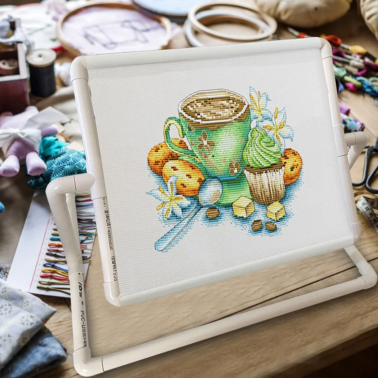 Cross Stitch Embroidery Frame Handheld Table Embroidery Auxiliary Cross Stitch