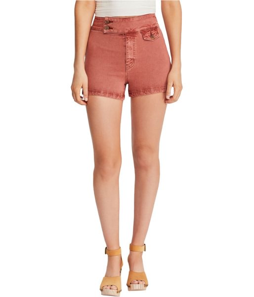 Free People Womens Sammi Retro Casual Denim Shorts - Life is Beautiful for You - SheChoic