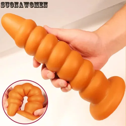pornhint Pornhint Huge Anal Plugs Male Massager Silicone Anal Beads Large Dildos G spot Sex Toys