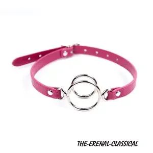 pornhint Pornhint Pu Leather Adjustable Mouth Ball Metal Hoop Flirt Fetish Restraints for Women