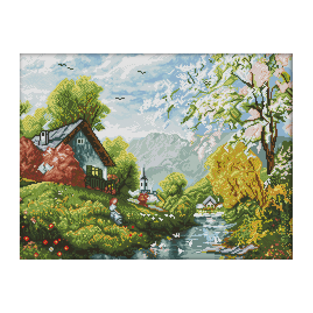 Water Cloud Sky - 14CT Stamped Cross Stitch - 52*41CM, 501 Original
Water Cloud Sky - 14CT Stamped Cross Stitch - 52*41CM, 501 Original