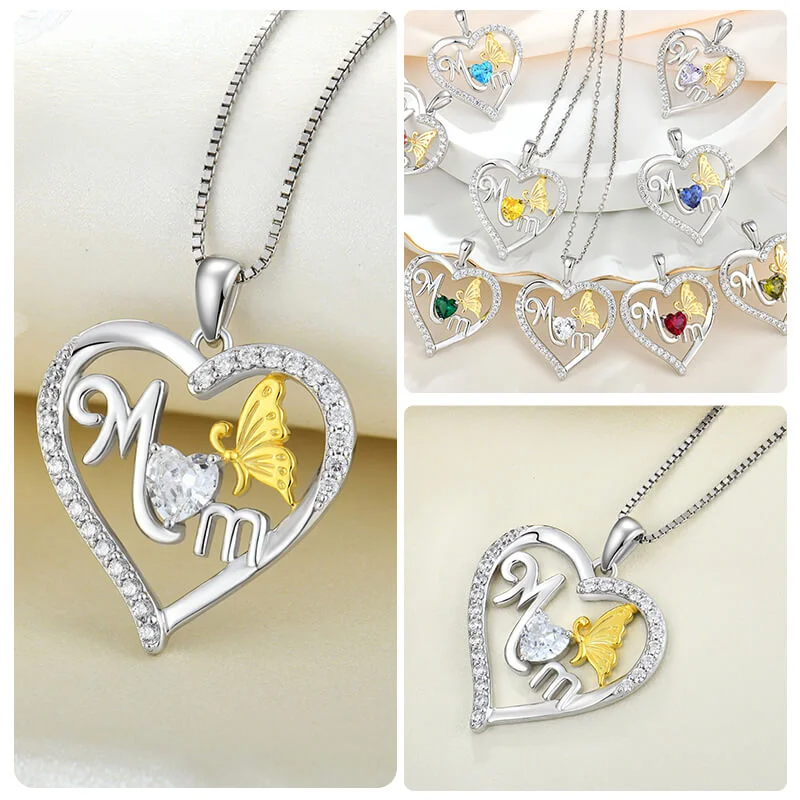 MeWaii® Sterling Silver Necklace Zircon Hollow Heart-Shaped Pendant Silver Jewelry S925 Sterling Silver Clavicle Chain Necklace