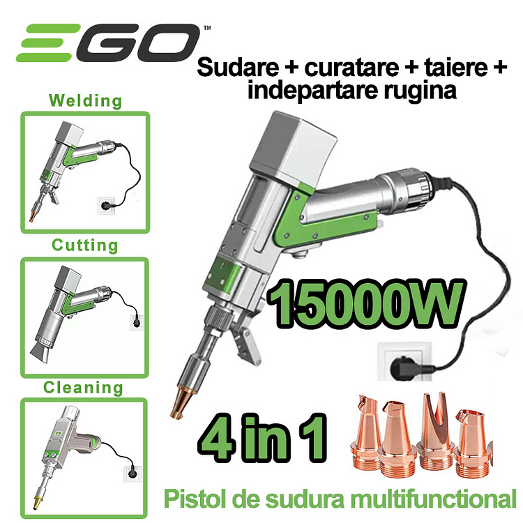 Pistol de sudura EGO multifunctional, 15000 W, functie 4 in 1