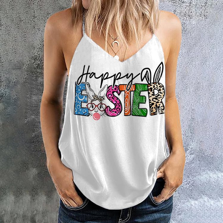 Happy Easter Print Cami Top
