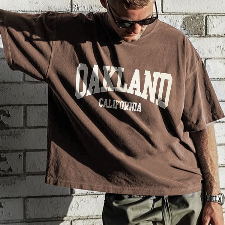 Retro Oversized OAKLAND Men's T-shirt