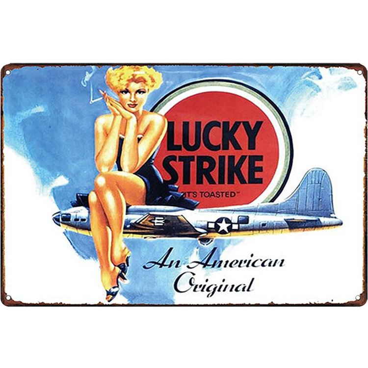 Plane Girl - Vintage Tin Signs/Wooden Signs - 20*30cm/30*40cm
