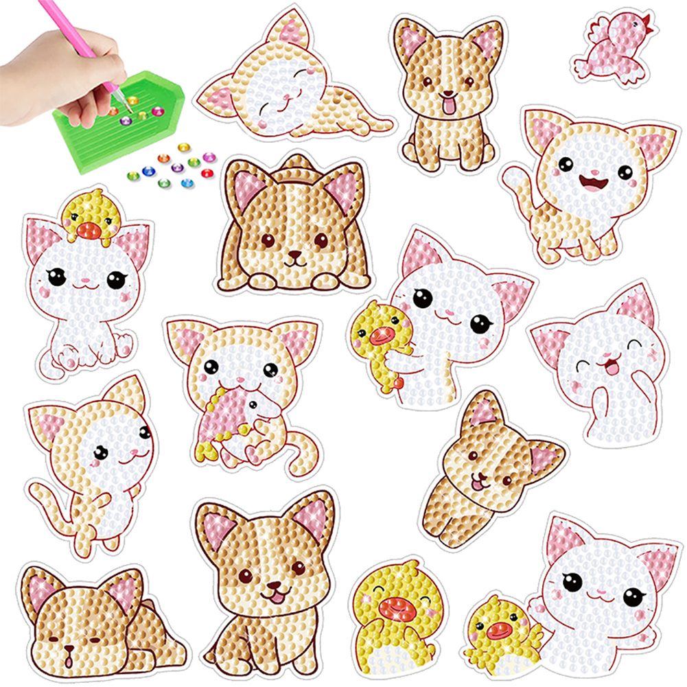 2pcs Gem Sticker Diamond Art 5D Arts Crafts DIY for Kids Beginner