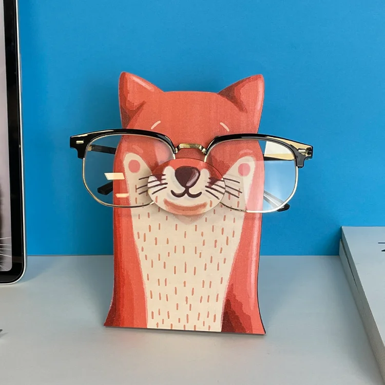 Glasses Holder Stand Gift - Fox[Ruby]
