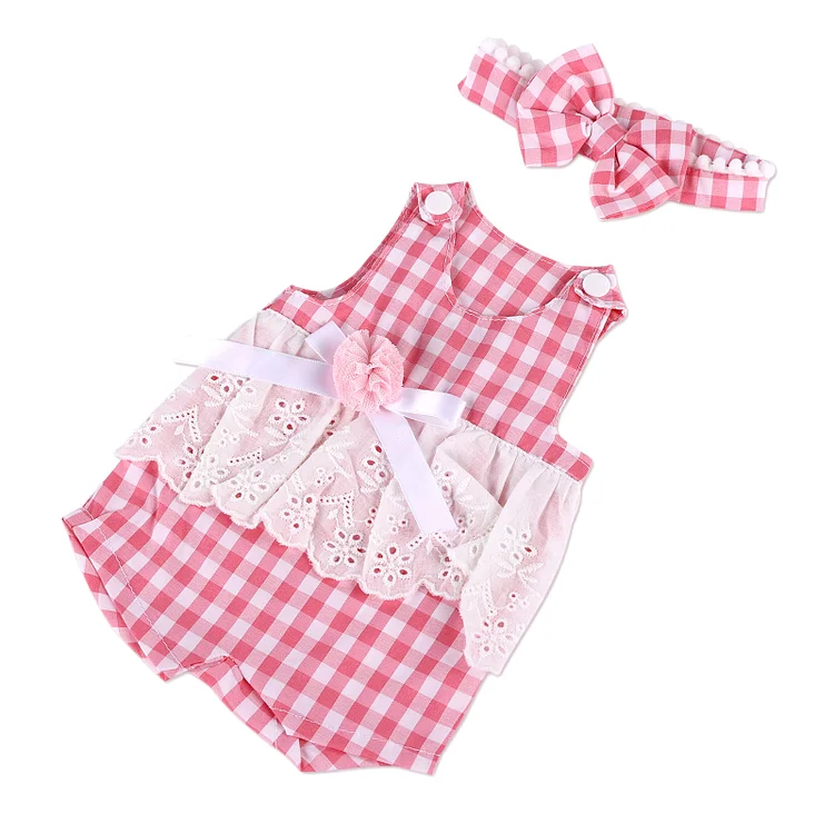  For 16" Full Body Silicone Baby Girl Doll Pink Clothing 2-Pieces Set Accessories - Reborndollsshop®-Reborndollsshop®