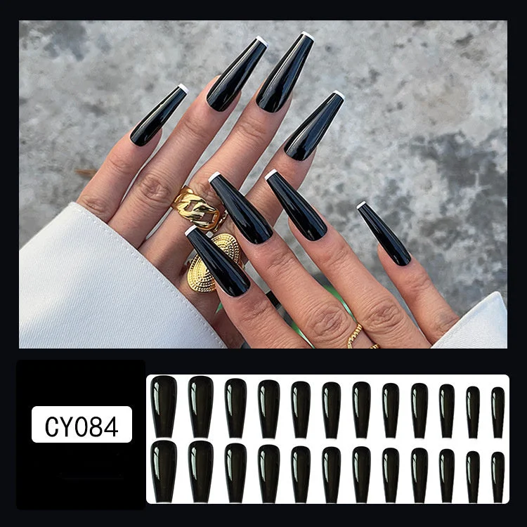 Women's Art Removable Fake Nail Wearing Armor Long Trapezoid Wearable Nail