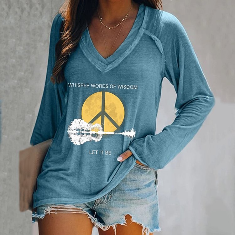 Whisper Words Of Wisdom Let It Be Print T-Shirt
